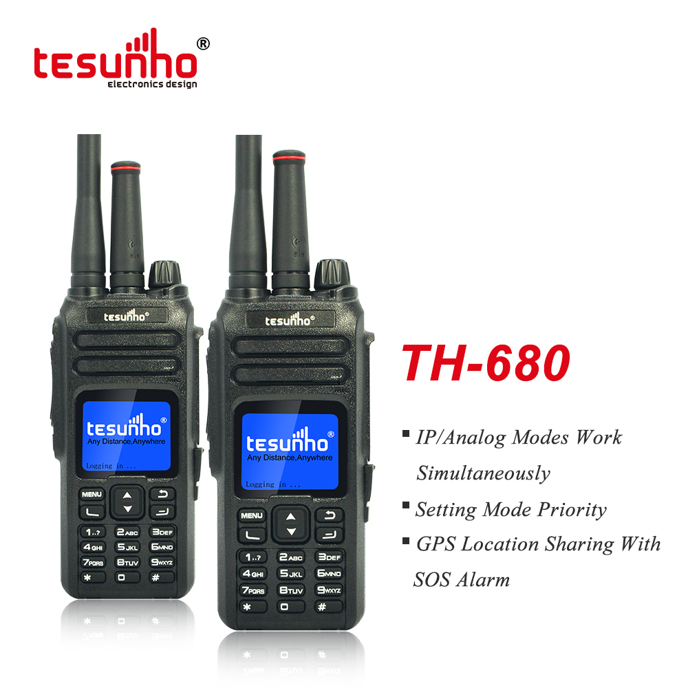 Walkie Talkie Portable UHF Radio, Dual Working Mode, VHF/UHF and SIM Card 4G Network TH-680