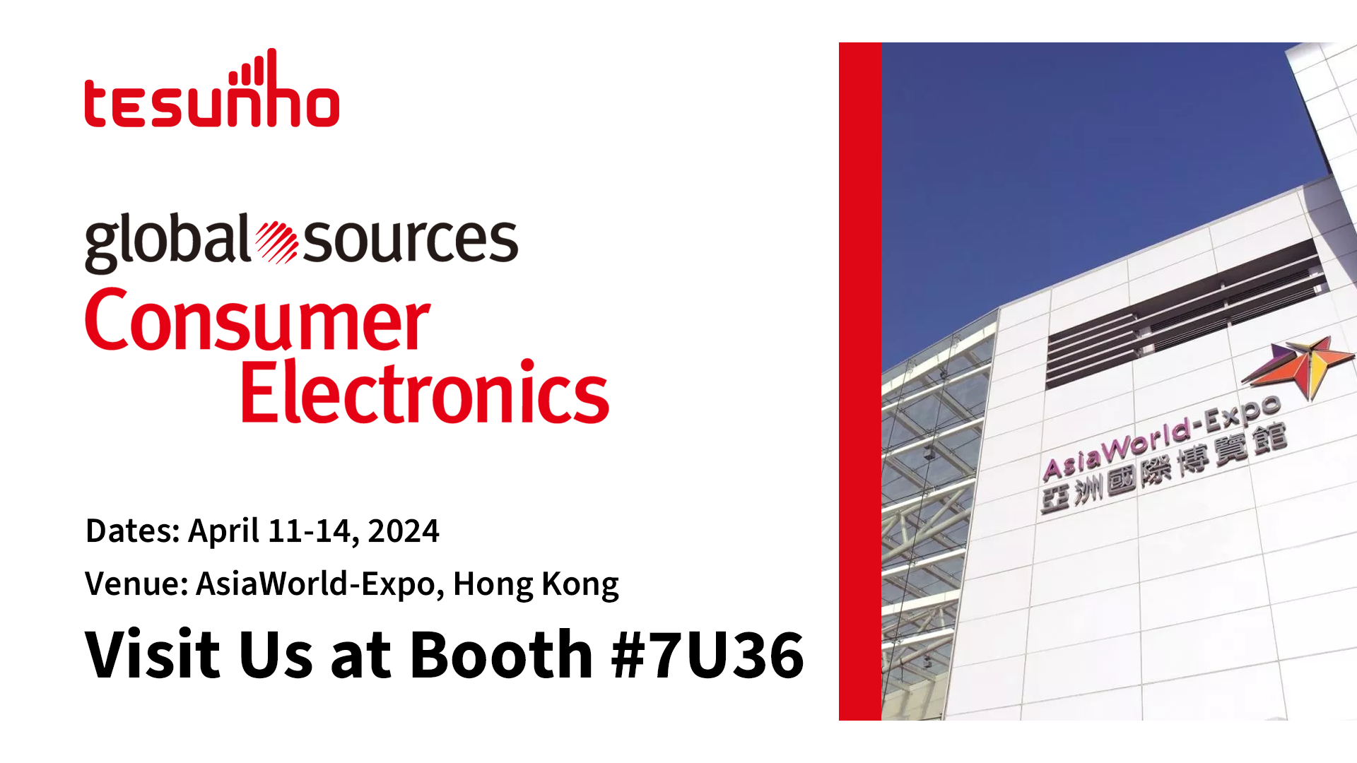 Join Tesunho at Global Sources Consumer Electronics Show