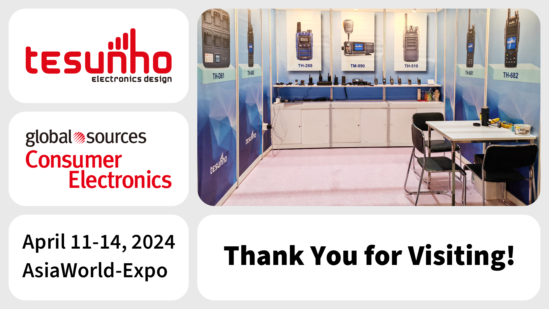 Thank You for Visiting Tesunho at Global Sources Consumer Electronics Show!