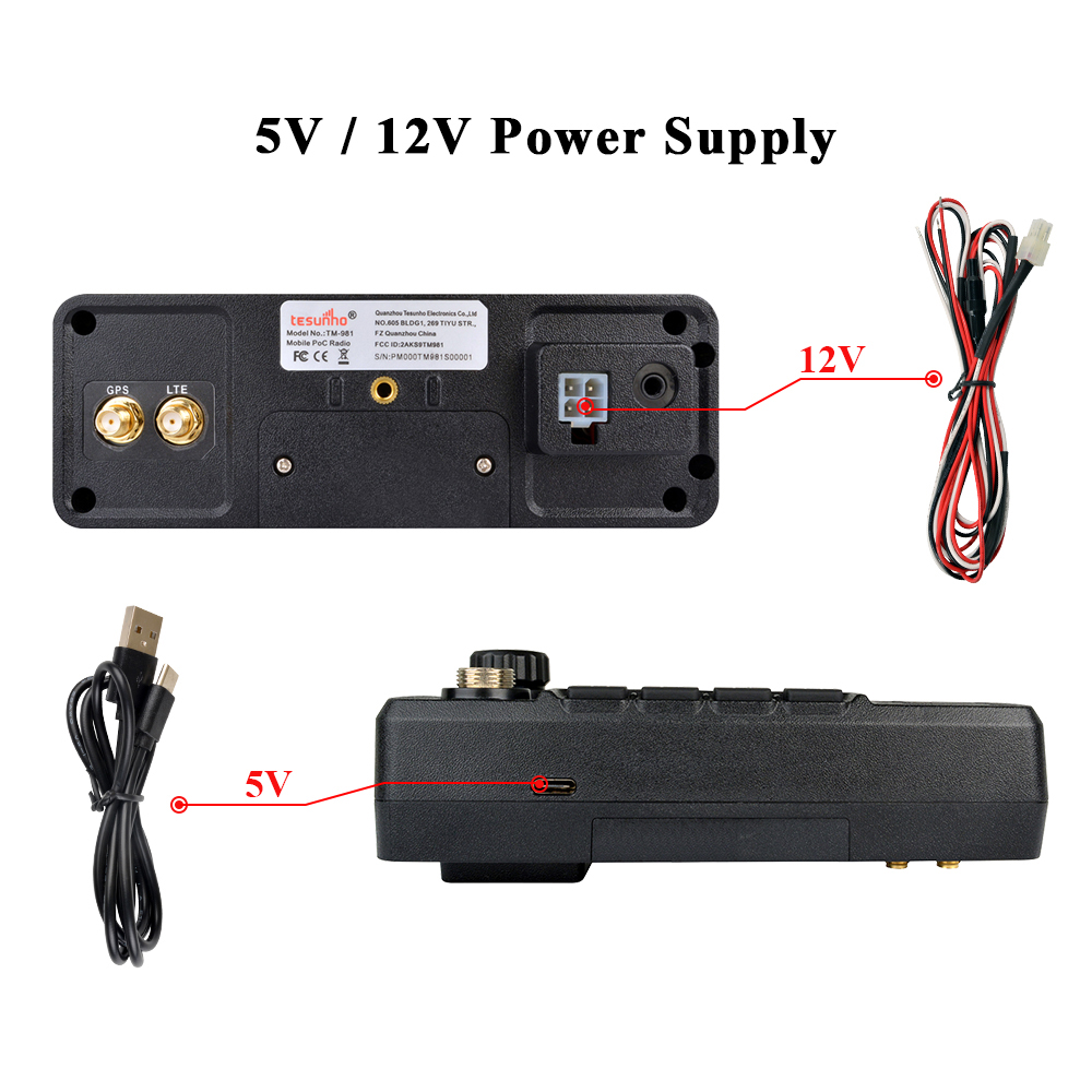 Compact Lightweight 4G LTE PoC Mobile Radio Tesunho TM-981 for Hong Kong Taxi