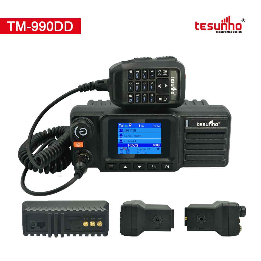 Vehicle Mixed Mode Walkie Talkie PoC and DRM TM-990DD  