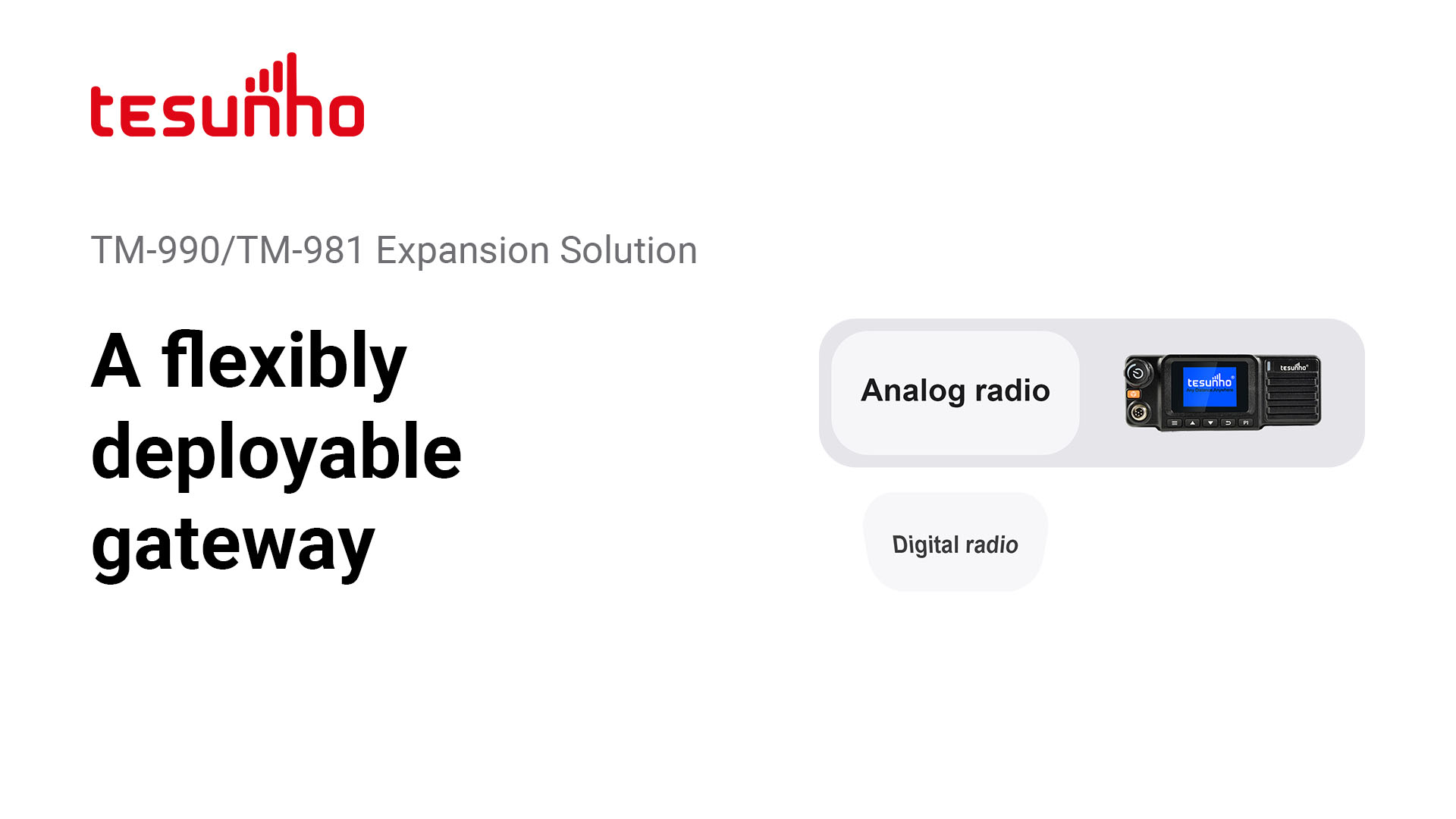 TM-990 and TM-981 expansion: a flexibly deployable gateway