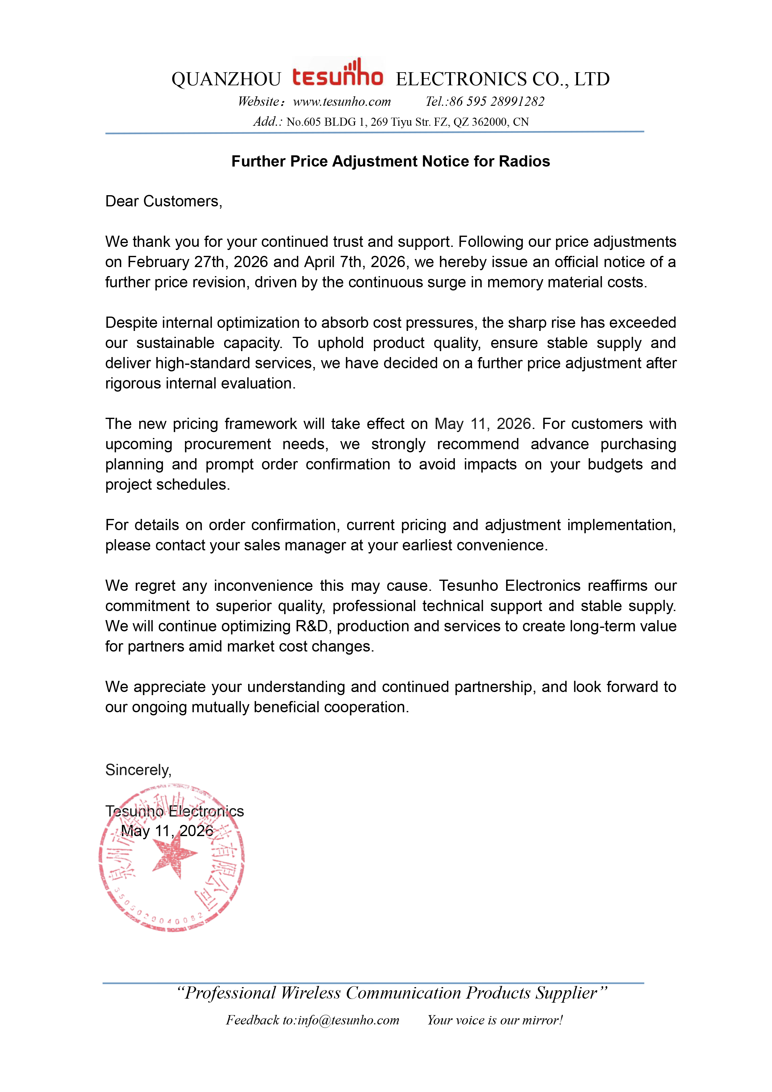 Further Price Adjustment Notice for Radios.jpg